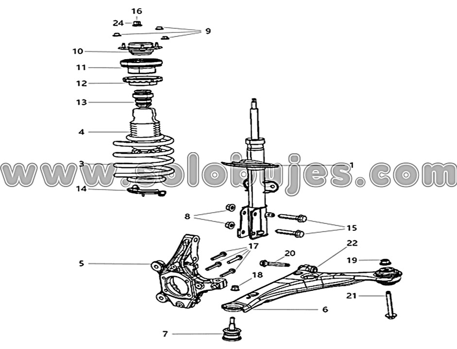 Soporte amortiguador Grand Caravan 2009 catálogo