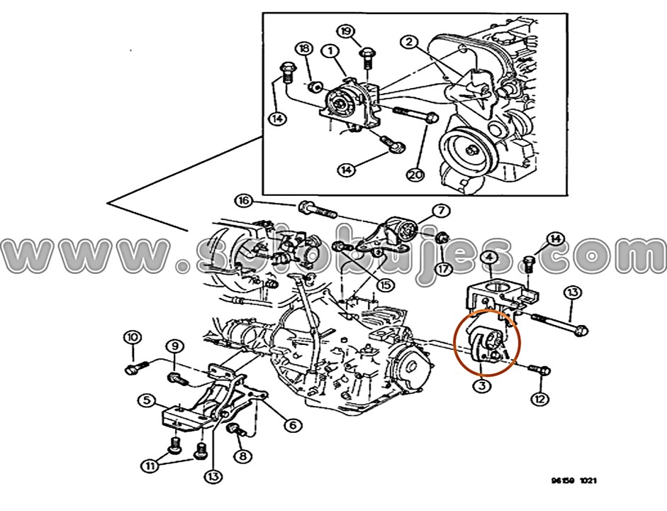 Soporte caja Grand Caravan 1996 catálogo