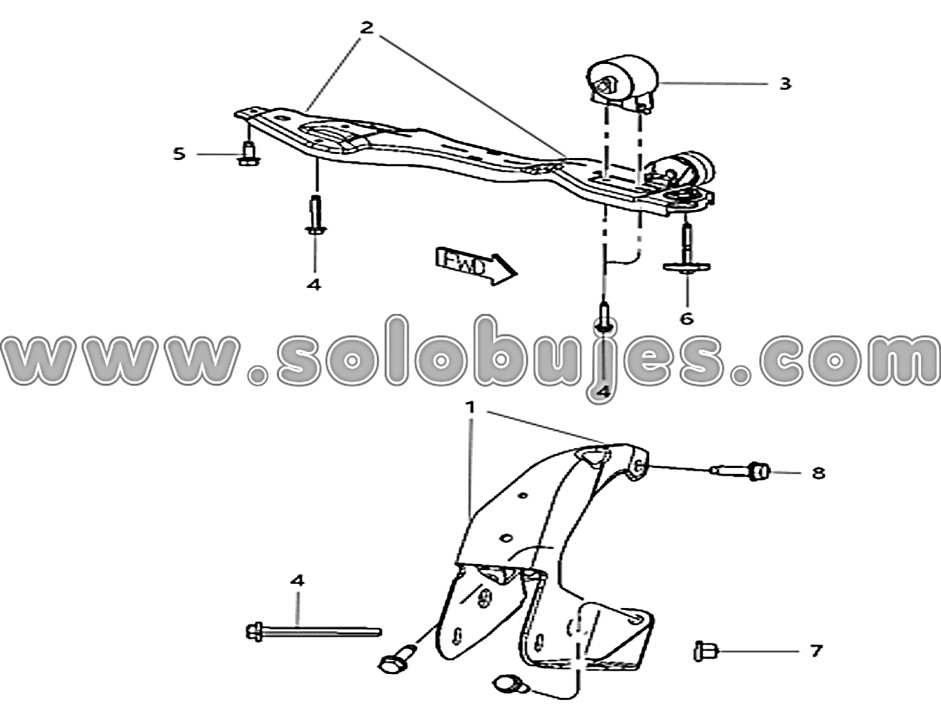 Soporte motor delantero Gran Caravan 2009 catálogo