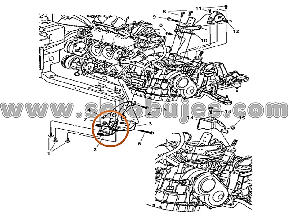 Soporte motor delantero Grand Caravan 2001 catálogo