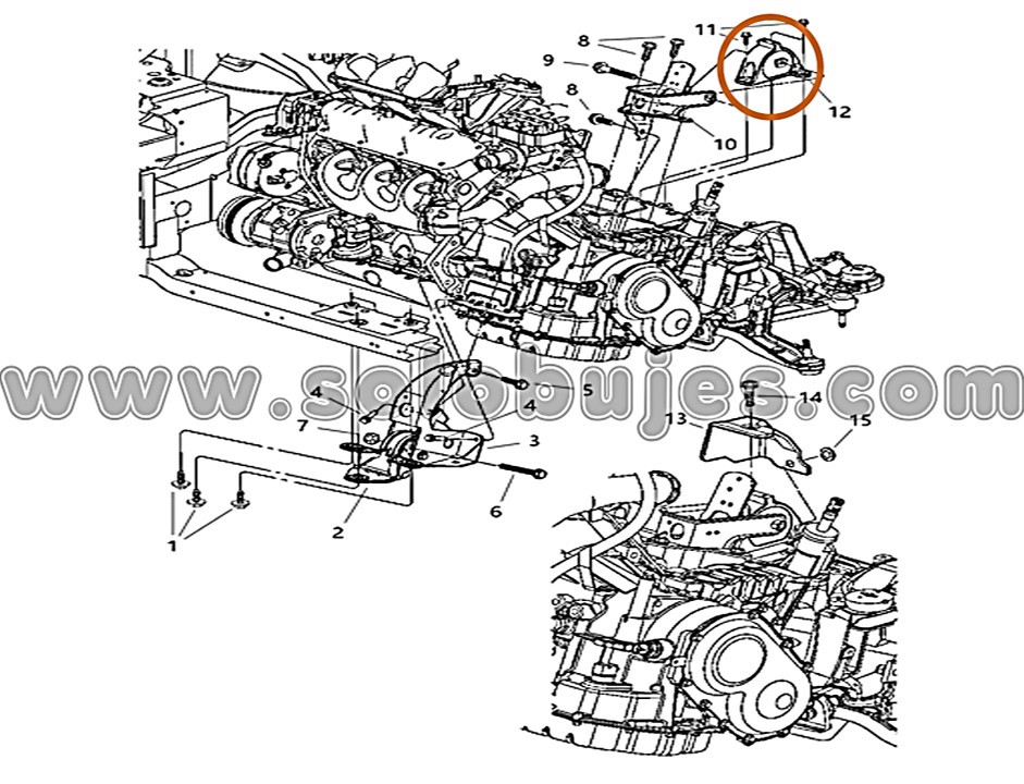 Soporte motor trasero Grand Caravan 2002 catálogo