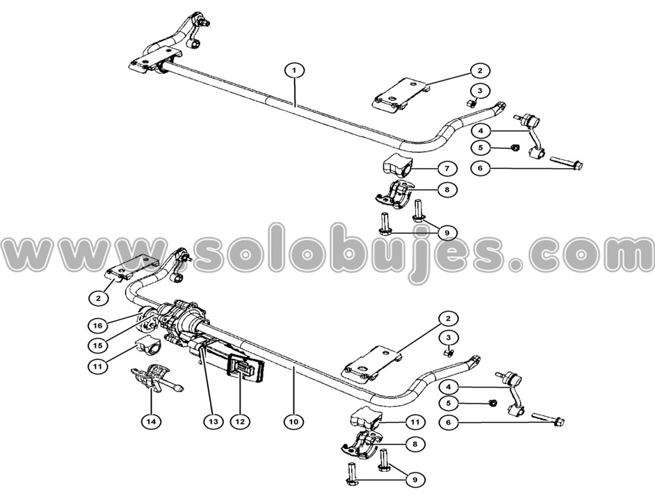 Muñecos delanteros Wrangler 2007 catálogo