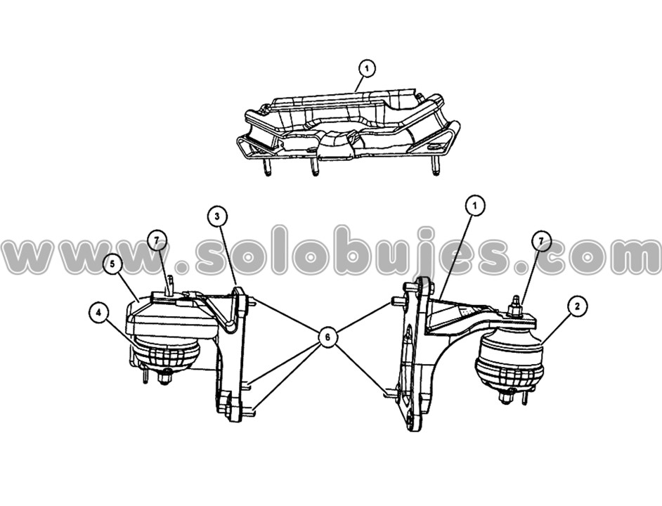 Soporte caja Wrangler 2007 catálogo