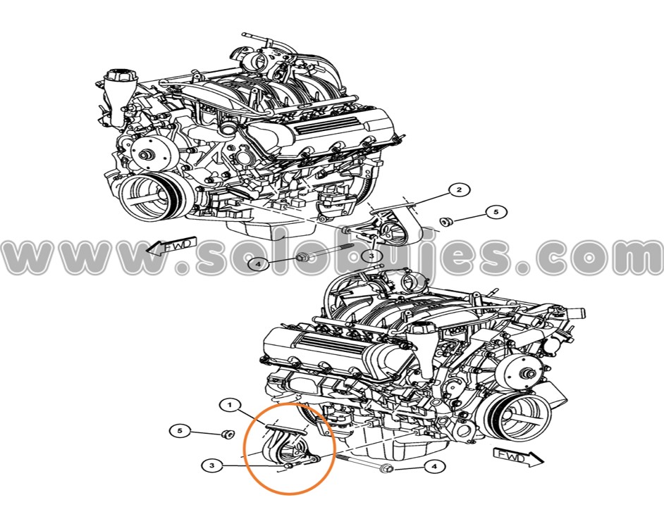 Soporte motor izquierdo Cherokee 3.7 2003 catálogo