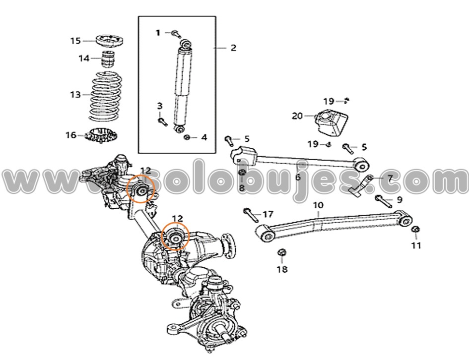 Buje transmision Gladiator 2020 catálogo