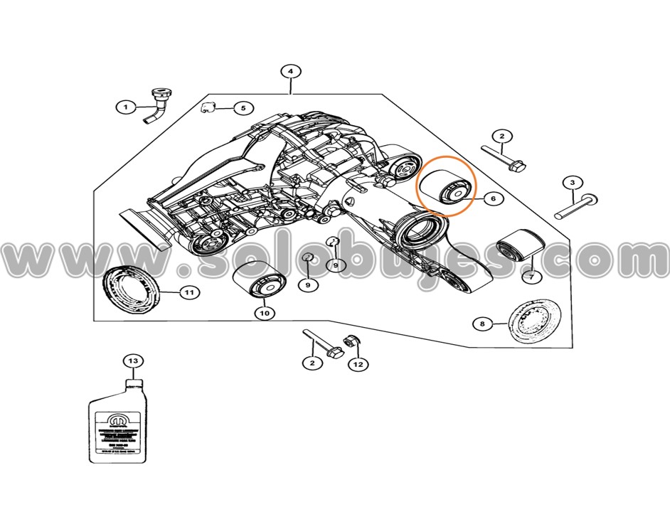 Buje transmisión Grand Cherokee 2011 catálogo