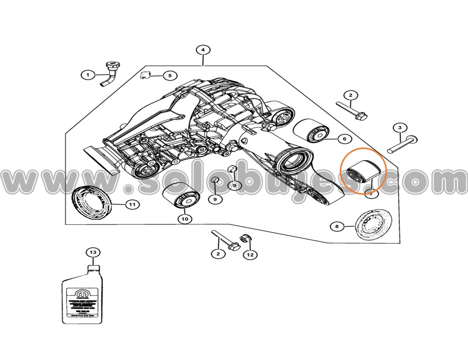 Bujes transmisión Grand Cherokee 2013 catálogo