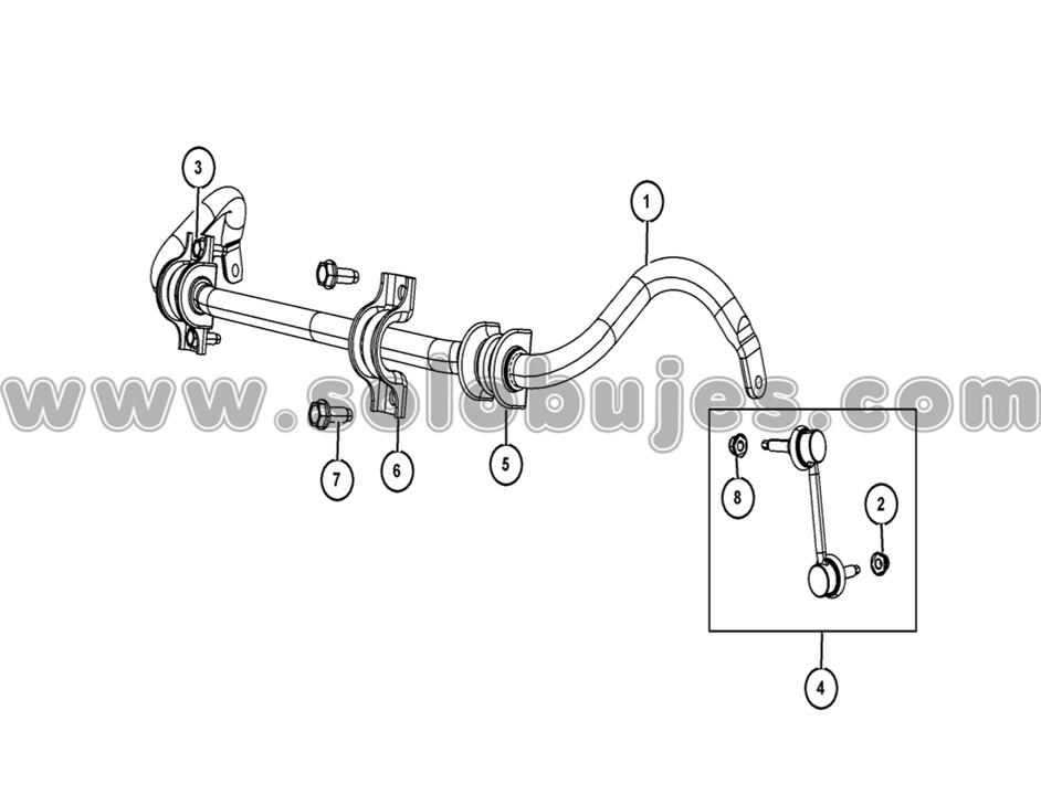 Cauchos estabilizadora Grand Cherokee 2013 catálogo