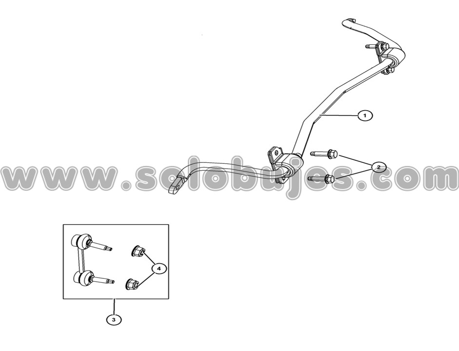 Cauchos estabilizadora traseros Grand Cherokee 2012 catálogo