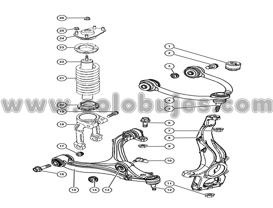 Soporte amortiguador Grand Cherokee 2005 catalogo.