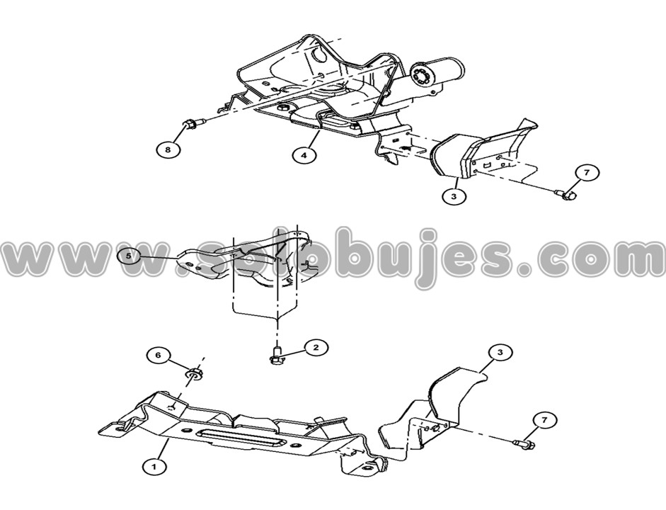 Soporte caja Grand Cherokee 2006 catálogo