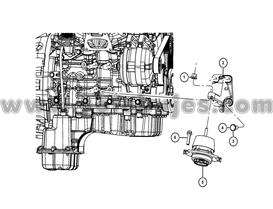 Soporte motor Grand Cherokee 2014 catálogo