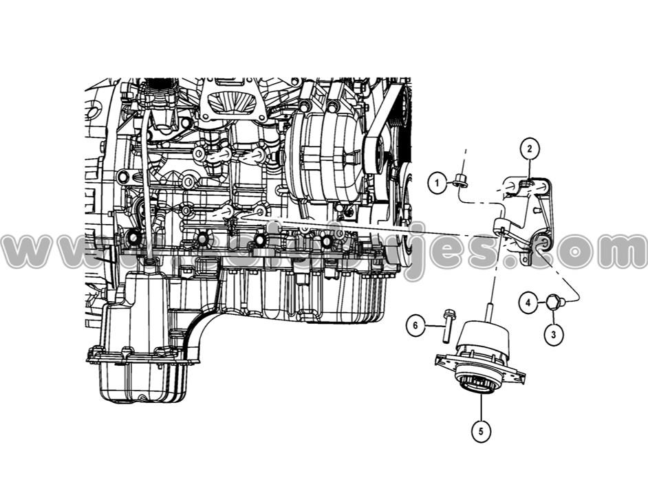 Soporte motor Grand Cherokee 2019 catálogo