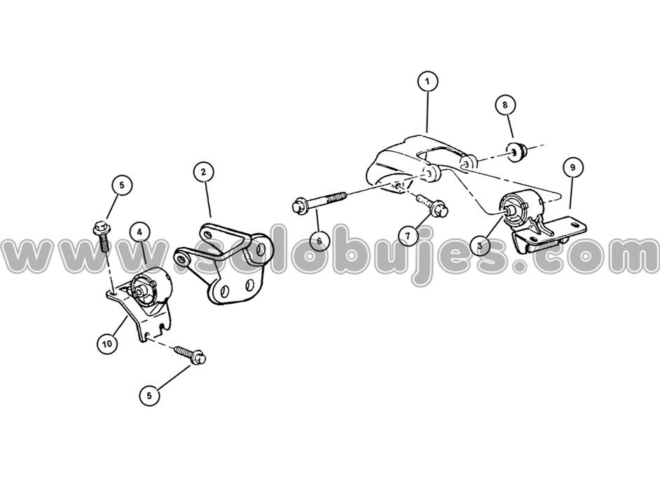 Soporte motor derecho Grand Cherokee 4.0 1997 catálogo