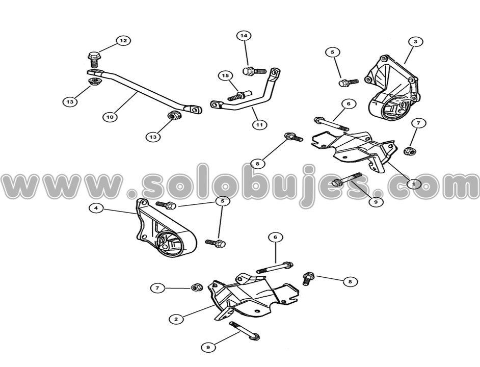 Soporte motor derecho 4.0 Laredo 2000 catálogo