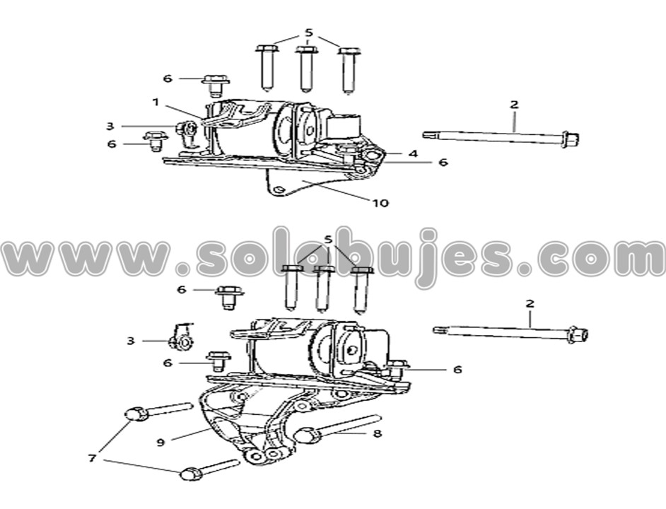 Soporte motor derecho Compass 2012 catálogo