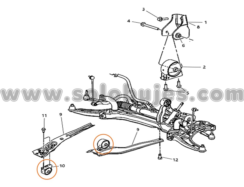 Soporte motor delantero Caliber 2007 catálogo