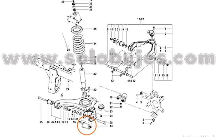 Buje tijera inferior scorpio 2015 catalogo