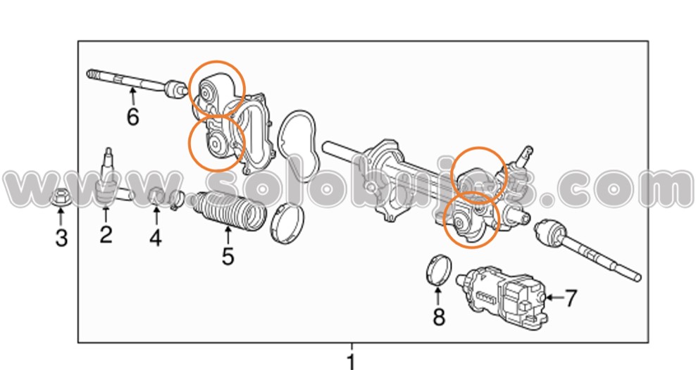 Buje caja direccion Trailblazer 2019 catalogo