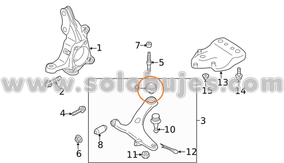 Buje puño tijera Forester 2021 catalogo
