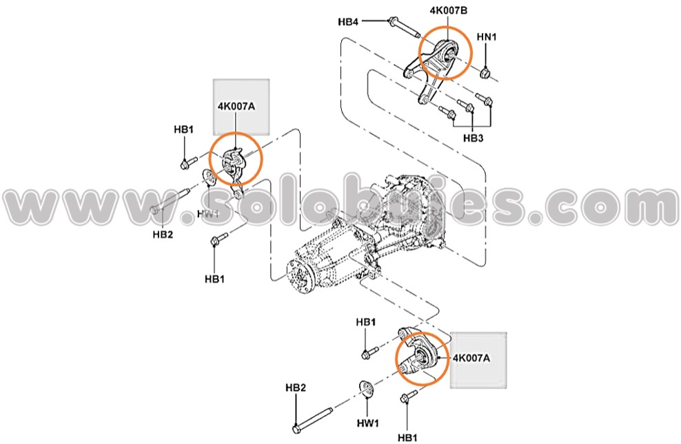 Buje soporte transmision Escape 2005 catalogo
