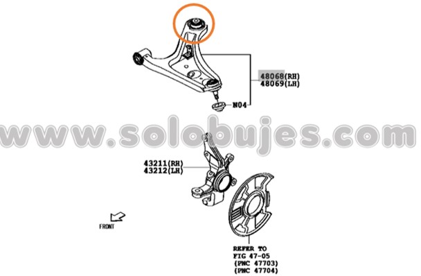 Buje puño Terios 2012 catalogo