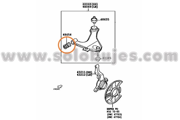 Buje tijera Terios 1999 catalogo