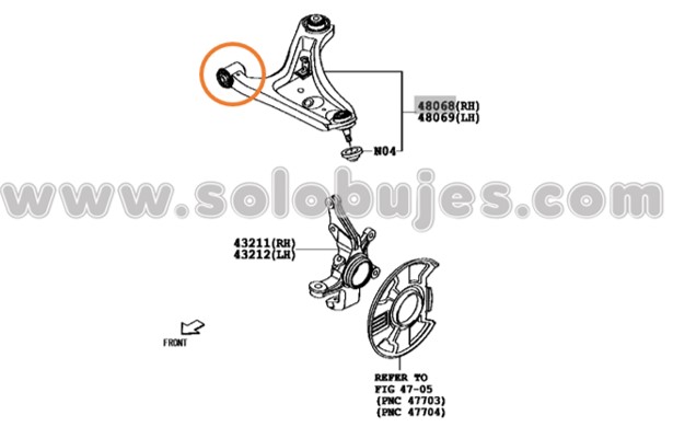 Buje tijera Terios 2015 catalogo