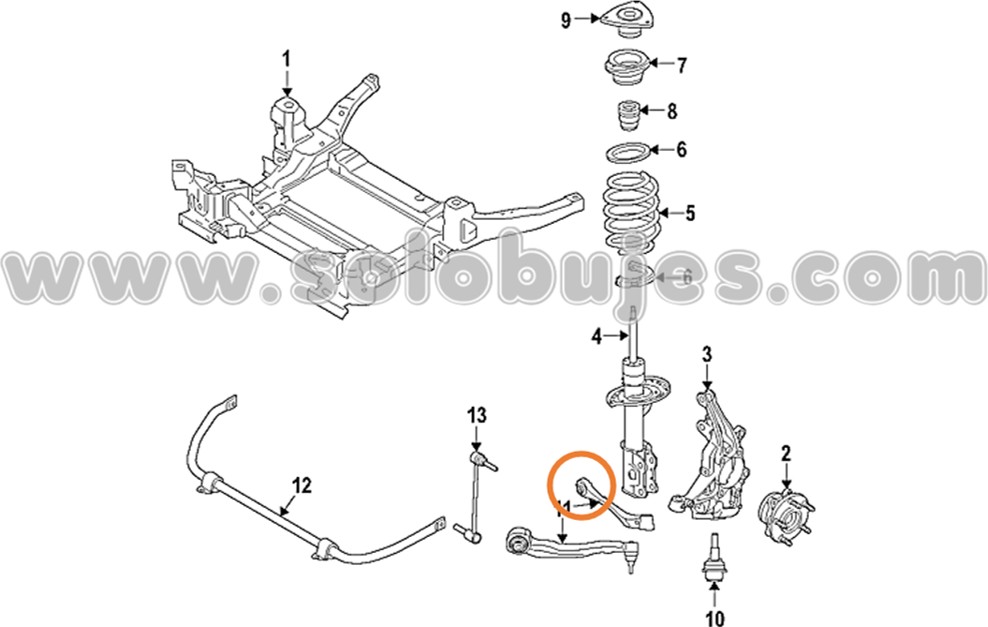 Buje tijera Ford Explorer 2022 catalogo