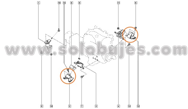 Soporte motor Alaskan 2020 catalogo