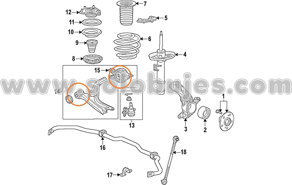 Front arm bushing CRv 2020 catalogue