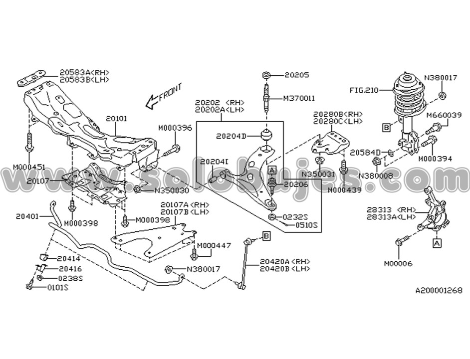 Muñecos delanteros Forester 2019 catalogo
