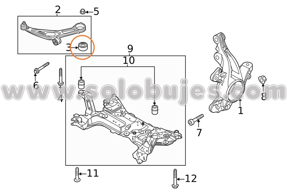 Buje puño Bronco 2023 catalogo