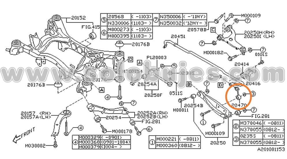 Muñeco trasero Forester 2018 catalogo