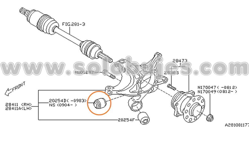 Buje hidraulico Impreza 2014 catalogo