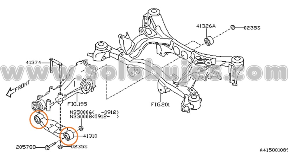 Buje soporte diferencial Forester 2022 catalogo