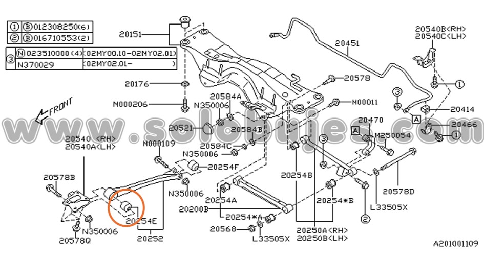 Buje brazo trasero WRX 2007 catalogo