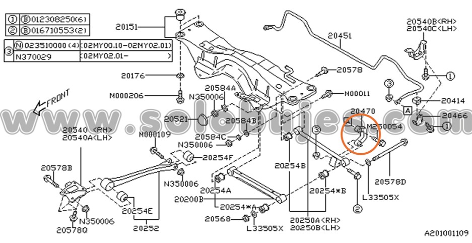Muñecos traseros WRX 2007 catalogo