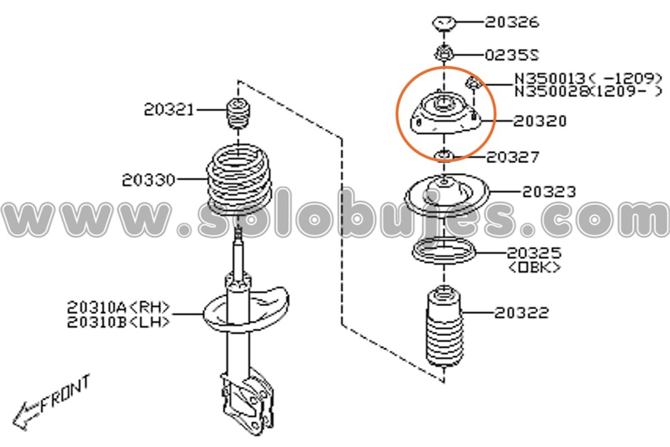 Soporte amortiguador Legacy 2017 catalogo