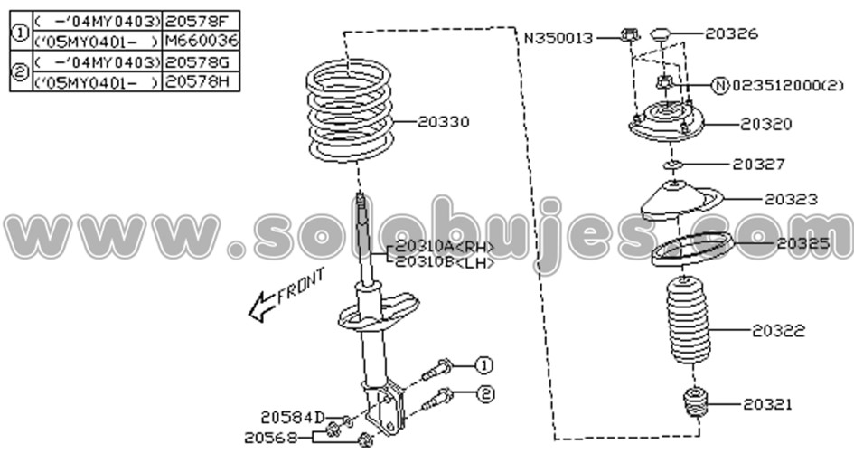 Soporte amortiguador WRX 2006 catalogo