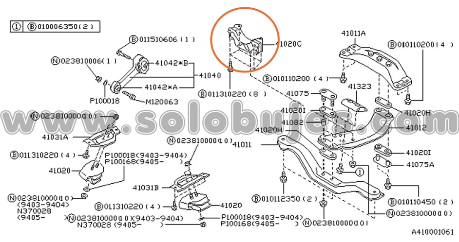 Soporte caja Legacy 1995 catalogo