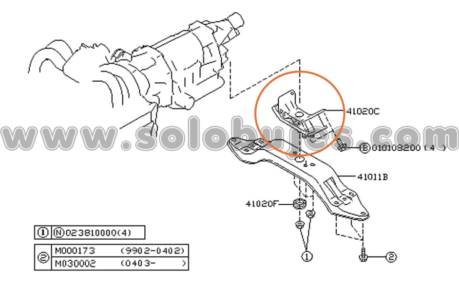 Soporte caja Legacy 2002 catalogo