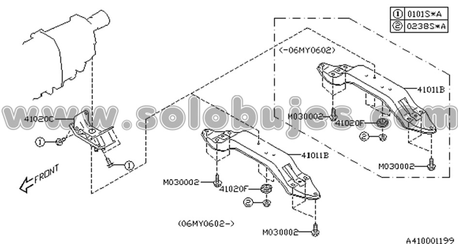 Soporte caja WRX 2006 catalogo