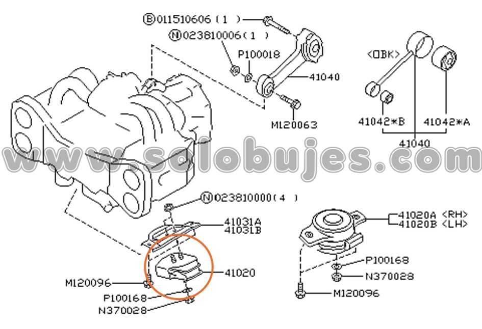 Soporte motor Legacy 2000 catalogo