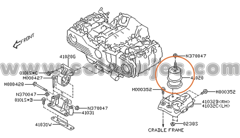 Soporte motor Legacy 2017 catalogo