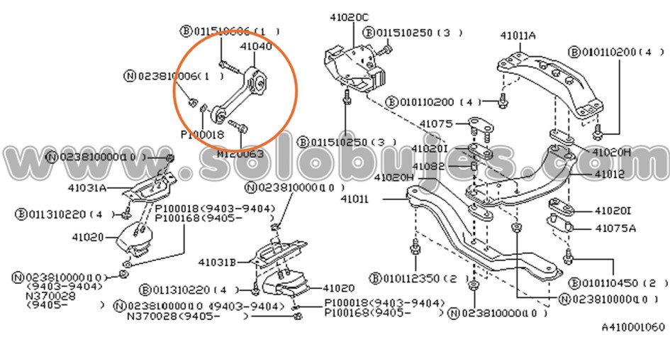 Soporte motor trasero Legacy 1999 catalogo