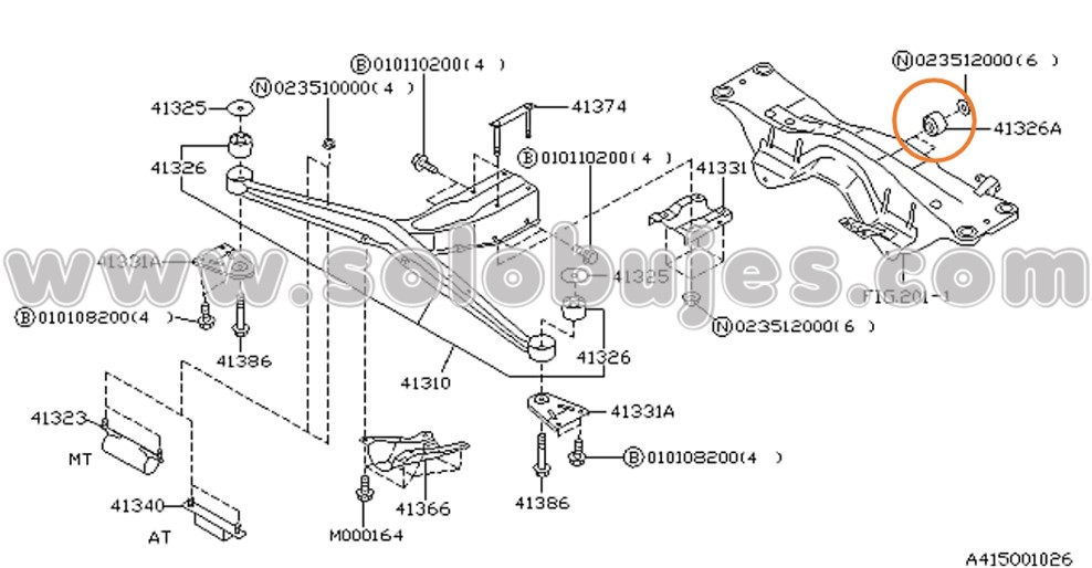 Buje suspension trasera Outback 1997 catalogo