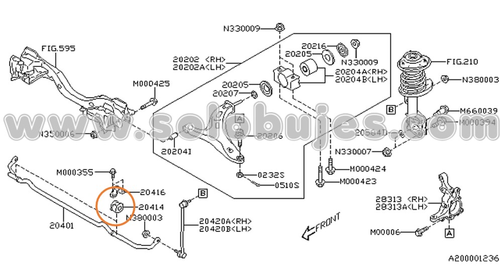 Cauchos estabilizadora Outback 2015 catalogo