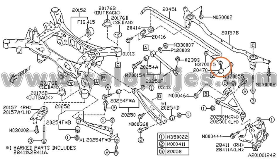 Muñecos traseros Outback 2022 catalogo