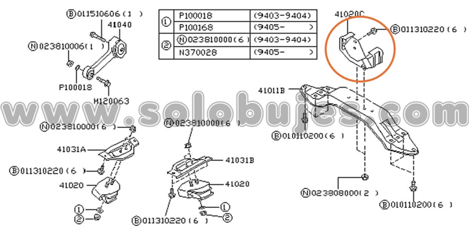 Soporte caja Outback 1999 catalogo